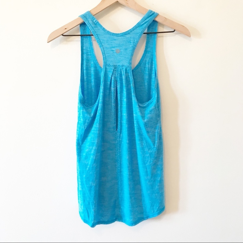Lululemon Racerback Turquoise Blue Tank Size Small - Picture 4 of 4